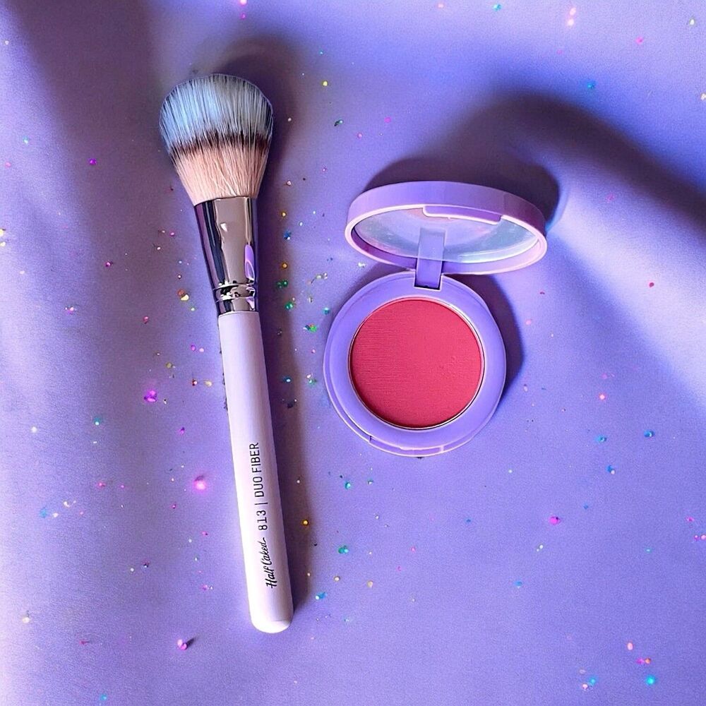 Half Caked Best Friends Forever In Bloom Blush + Duo Fiber Brush Set NIB 0.13 oz